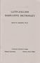 Latin English Derivative Dictionary