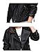 YJ.GWL Fashion Diagonal Zipper Jacket Pu Leather Side Pockets Outerwear Jacket