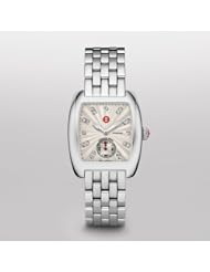 MICHELE Womens MWW02A000502 Urban Mini Analog Display Swiss Quartz Silver Watch
