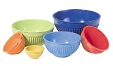 Oggi Melamine Ribbed 6 Piece Mixing Bowl Set