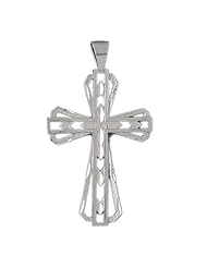 Clevereves 14K White Gold Pendant Cross 7.5 - Gram(s)