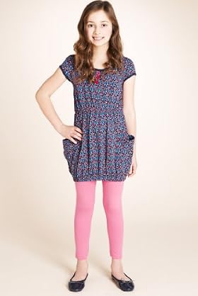 Cotton Rich Ditsy Floral Dress & Leggings Outfit
