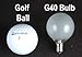 Novelty Lights 25 Pack G40 Red Outdoor Globe Bulbs, Light Bulbs Glass Incandescent Bulbs with 3000 Hour Lifespan, Globe String Lights Replacement Bulbs