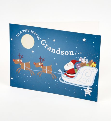 Light up Grandson Sleigh Card