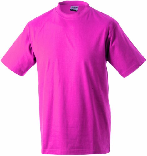 James & Nicholson Herren T-Shirt Round Heavy, pink, L, JN002 pi Preisvergleich