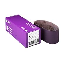 3M 81434 4-Inch by 24-Inch Purple Regalite Resin Bond 150 Grit Cloth Sanding Belt - 5 Pack