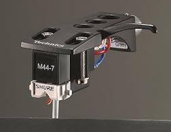 Shure M44-7-H Turntablist Record Needle Mounted on Technics Headshell (White)