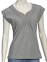 Esprit Women Slub V-Neck TS D21671 Damen Shirts/T-Shirts