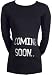 Spoilt Rotten Coming Soon Retro Maternity T Shirt Prenancy Apparel BLACK S M L