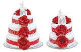 ~ Bloomers *Red Roses* Baby Diaper Cake