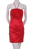 41O0qMgi1DL. SL160  strapless halter dress|Minuet Coil Rosette Strapless Removable Halter Strap Party Cocktail Mini Dress Red Medium