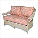 Nantucket Loveseat Fabric: Canvas Bird's Eye, Finish: Ebony
