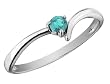 Aquamarine Ring 1/8 Carat (ctw) in 10K White Gold