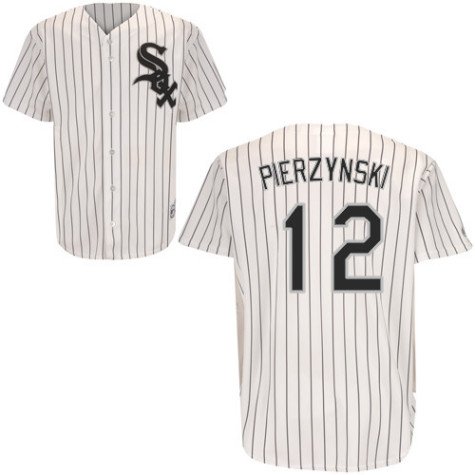Men`s Chicago White Sox #12 A.J. Pierzynski Home Replica Jersey - 2XL