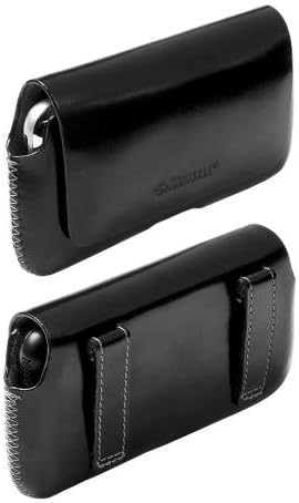 Krussell 95472 Hector Large Horizontal Leather Case with Belt Loop for HTC Tilt 2, XV6175, S522, Nokia 5800, E75 - 1 Pack - Carrying Case - Retail Packaging - Black