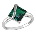Square Emerald Ring - Green