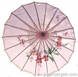 Asian Japanese Chinese Umbrella Parasol 22in Pink 157-1