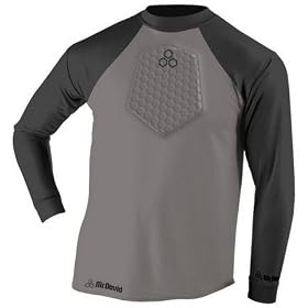 Buy McDavid Boy's HexPad Sternum Baseball Ringer-Gray Black 7650Y