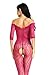 Amoretu Womens Lace Lingerie Mesh Bodysuits Crotchless Bodystocking Graple