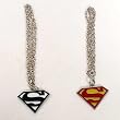 Superman Logo Shaped Pendant Necklace Chain 2pcs