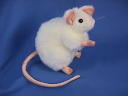WHITE GELBHALS MOUSE 6" H