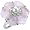 Rose Quartz Cubic Zirconia Flower Cultured Pearl Platinum Overlay CAREFREE Sterling Silver Ring (Size 5)