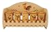5PC SPICE RACK W/WOOD RACK BAMBOO ROOSTER SUNFLOWER