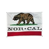 Nor Cal White Mens Republic Flag