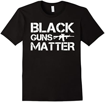 Men's Black Guns Matter NRA AR-15 Shirt Teedillo 2XL Black