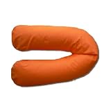 Coussin d'allaitement orange déhoussable 180 cm