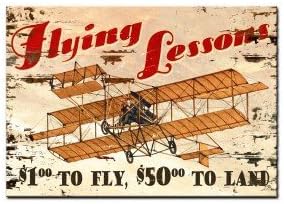 "Flying Lessons" Wood Sign