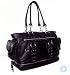 Baby : Whipstitch Leather Diaper Bag in Black