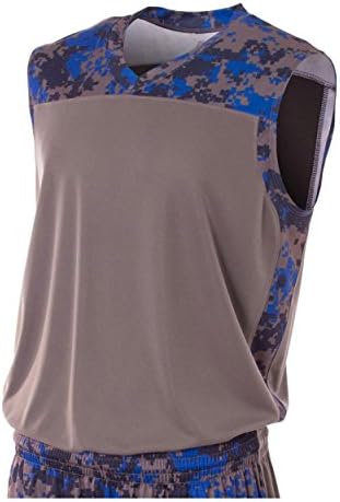 Authentic Sports Authority Royal Blue Adult Large CAMO Moisture Wicking Crewneck Jersey/T-Shirt