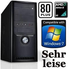 #4017 SUPER FL�STER (quasi unh�rbar) STROM SPAR Office / Multimedia COMPUTER | BeQuiet 80PLUS Super Silent 300W Netzteil mit 80Plus Zertifizierung | Triple-Core! AMD Athlon2 X3 455 (3x3.3 GHz) | 320GB SATA II | 4096MB DDR3 1333 | M5A78L-M 760G | USB3 | AMD Radeon HD3000 1024 MB mit DVI/HDMI/VGA | ASUS 24x DVD-Brenner | CardReader | 7.1 Sound | GigabitLAN
