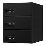ナスタ:D-ALL　集合郵便受箱（屋内仕様）3戸用　前入後出 KS-MB6101P-3PK-BK