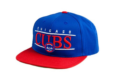 MLB Men's Chicago Cubs Nineties Snapback Cap (Royal/Red, Adjustable)