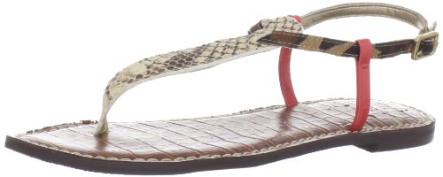 Sam Edelman Women's Gigi Sandal,Black/White/Leopard/Flamingo,8 M US