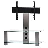 Sonorous PL2495 Clear Glass and Inox Aluminium Stand for TV Sizes upto 37inch
