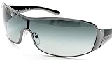 Prada - NEW Authentic PRADA SPR 53H SPR53H 5AV-5D1 FADED GRAY LENSES & SILVER BLACK FRAME SIZE 01-37-115 SUNGLASSES