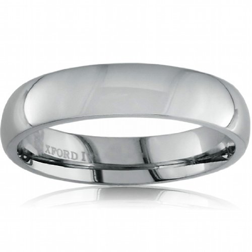 5mm Mens Comfort Fit Titanium Wedding Band (
