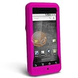 Silicone Skin Case for Motorola A855 Droid, Hot Pink