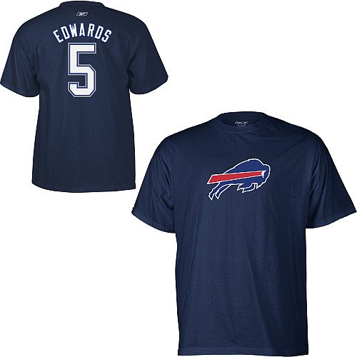 Reebok Buffalo Bills Trent Edwards Youth (8-20) Name & Number T-Shirt Large