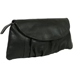 CNTMP Abendtasche / Handtasche / Clutch in Echt-Leder in Schwarz
