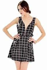 Polyester Plaid Print Evening Dress/Prom Dress/Wedding Party Dress/Mini Dress 