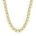 Men's 14k Yellow or White Gold Flat Mariner Chain Necklace