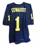 Braylon Edwards Autographed Jersey - Michigan Wolverines Blue - Autographed NFL Jerseys