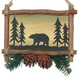 IMAGE OF Bear Wooden Sign Ornament, 5-inch