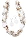 White Tan Shell Necklace Earring Set Costume Jewelry 16