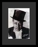  : Duke Ellington (Top Hat) Music Framed & Matted Poster Print - 16' X 20'