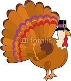 Wallmonkeys Peel and Stick Wall Decals - Thanksgiving Turkey - Removable Graphic